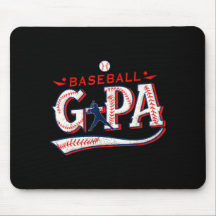 Retro Baseball G-pa Happy Fathers Day For Men Spor Mouse Pad
