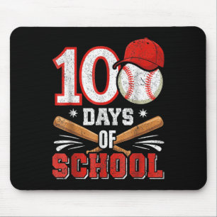 Retro Baseball Lovers Boys 100th Day Of School Pla Mouse Pad