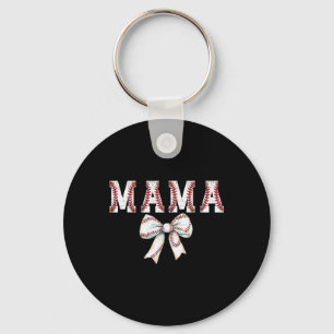 Retro Baseball Mum Bow Baseball Mama Bow Cute Base Key Ring