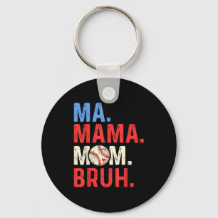Retro baseball mum ma mama mum bruh mothers day key ring
