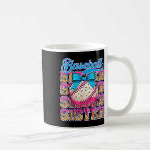 Retro Baseball Sister Ice Cream Drip Coquette Bow Coffee Mug