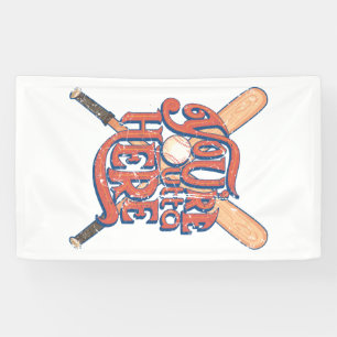 Retro Baseball Softball Fan Design Banner