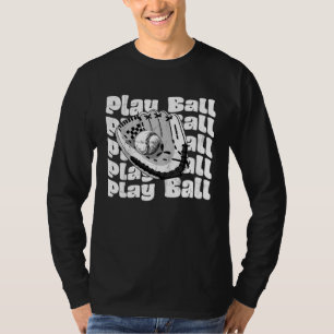 Retro Baseball Team Sport Play Ball Baseball Game T-Shirt