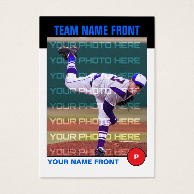 Retro Baseball Trading Card (Front)