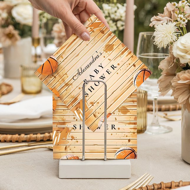 Retro Basketball Baby Shower Napkin (Creator Uploaded)