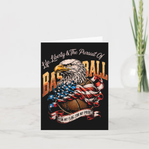 Retro Basketball Eagle American Flag Patriotic USA Card