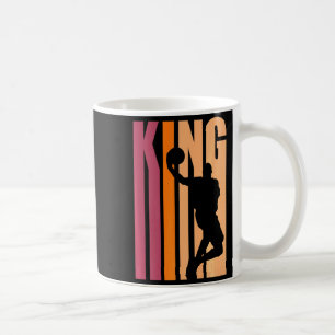 Retro basketball king birthday boy mens dad kids s coffee mug