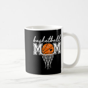 Retro basketball mum mama funny mum game day sport coffee mug