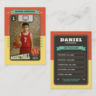 Retro Basketball Trading Card Custom Player Card