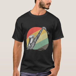 Retro Bass Clarinet Marching Band Bass Clarinet Pl T-Shirt