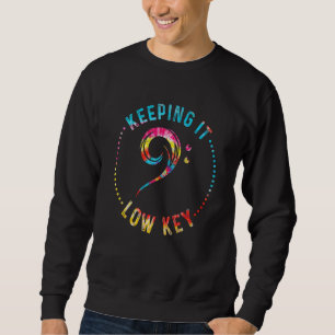 Retro Bass Clef Music Keeping It Low Key Musician  Sweatshirt