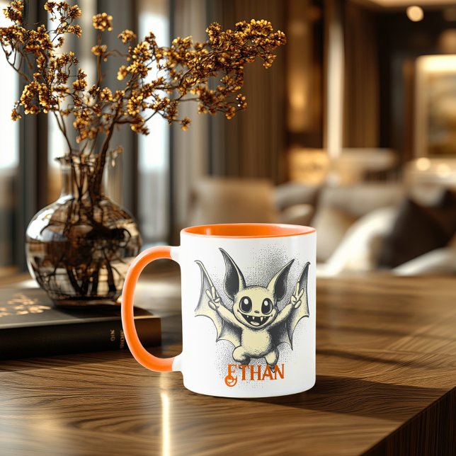 Retro Bat Halloween Mug – Fun & Spooky Vibes (Creator Uploaded)