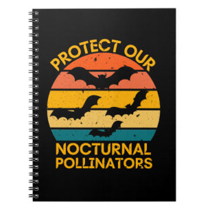 Retro Bat Vintage Spooky Notebook