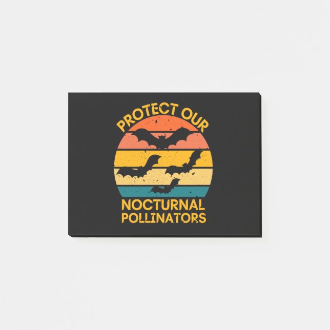 Retro Bat Vintage Spooky Post-it Notes (Front)