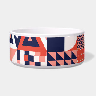 Retro Bauhaus design, colourful geometric.