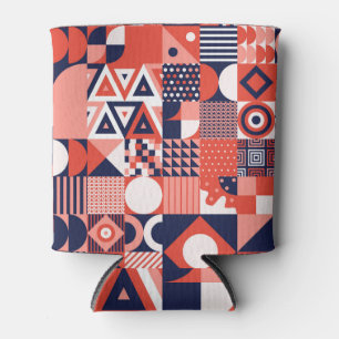 Retro Bauhaus design, colourful geometric. Can Cooler