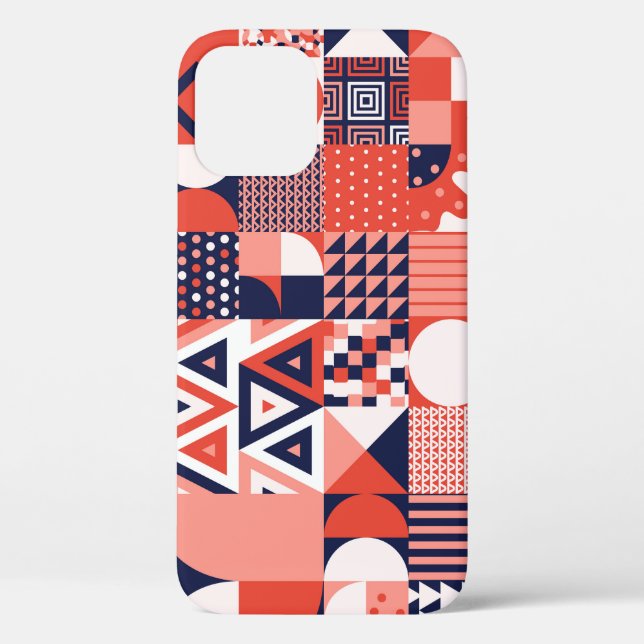Retro Bauhaus design, colourful geometric. Case-Mate iPhone Case (Back)
