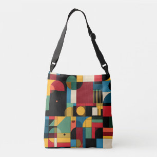 Retro Bauhaus Geometric Modern Crossbody Bag