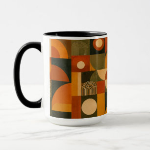 Retro Bauhaus Geometric Morning Coffee Mug Aesthet