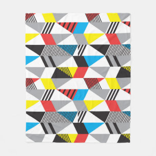 Retro Bauhaus Style: Seamless Abstract Fleece Blanket