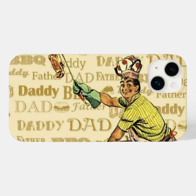 Retro BBQ Dad Case-Mate iPhone Case (Back (Horizontal))