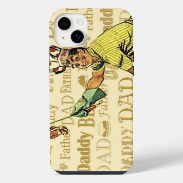 Retro BBQ Dad iPhone Case (Back)