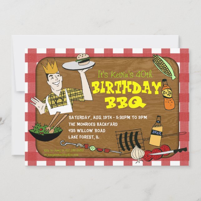 Retro BBQ Party Invitation (Front)
