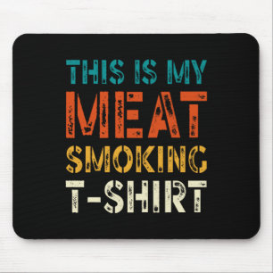 Retro Bbq Smoker Vintage Us Flag This Is My Meat S Mouse Pad