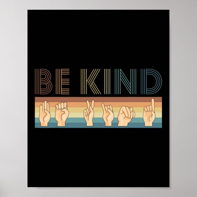 Retro Be Kind Deaf  Poster (Front)