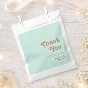Retro Beach Aqua Thank You Favour Bag