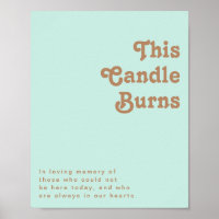 Retro Beach | Aqua This Candle Burns Poster