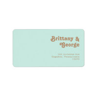 Retro Beach | Aqua Wedding RSVP Return Address