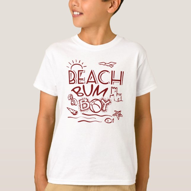 Retro Beach Bum Boy T-Shirt (Front)