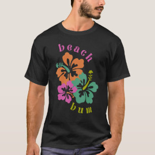 Retro Beach Bum Coconut Girl Summer Beach Paradise T-Shirt