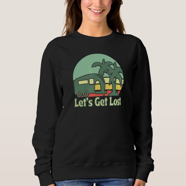Retro Beach Camping Road Trip Sweatshirt (Front)