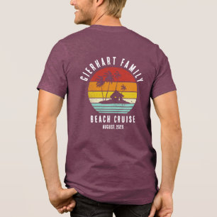 Retro Beach Cruise Family Reunion Matching Custom Tri-Blend Shirt
