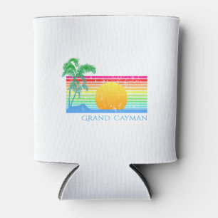 Retro Beach Grand Cayman Can Cooler