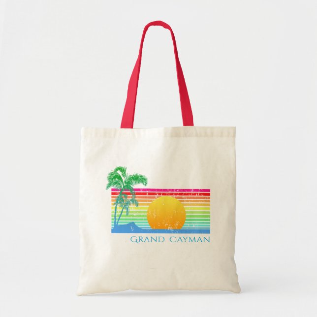 Retro Beach Grand Cayman Tote Bag (Front)