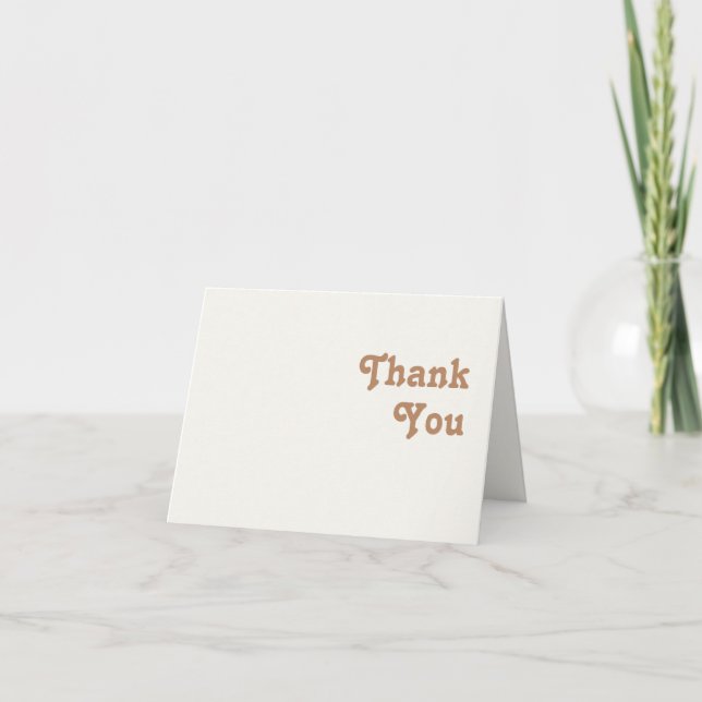 Retro Beach | Ivory Folded Thank You Card (Front)