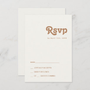 Retro Beach   Ivory RSVP Card