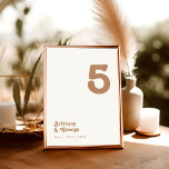 Retro Beach | Ivory Table Number<br><div class="desc">This retro beach | ivory table number is perfect for your simple vintage, colourful tropical boho summer wedding. Its unique bohemian mid-century font gives this design a classic minimalist groovy hippie vibe. Suppose you're looking for a design that features bright, rustic coastal ocean colours for your creative 70's destination beach...</div>