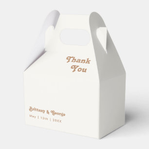 Retro Beach   Ivory Wedding Favour Box