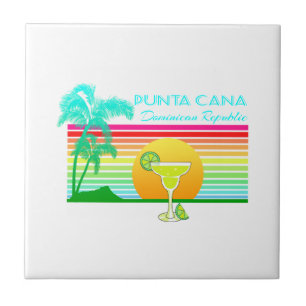 Retro Beach Punta Cana Margarita Ceramic Tile