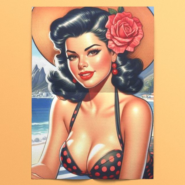 Retro Beach Summer Pin-up Tissue Paper (Creator Uploaded)