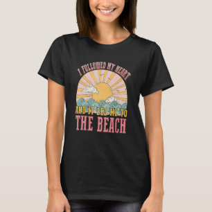 Retro Beach Sun Palm Summer Vintage Beach Pool P T-Shirt