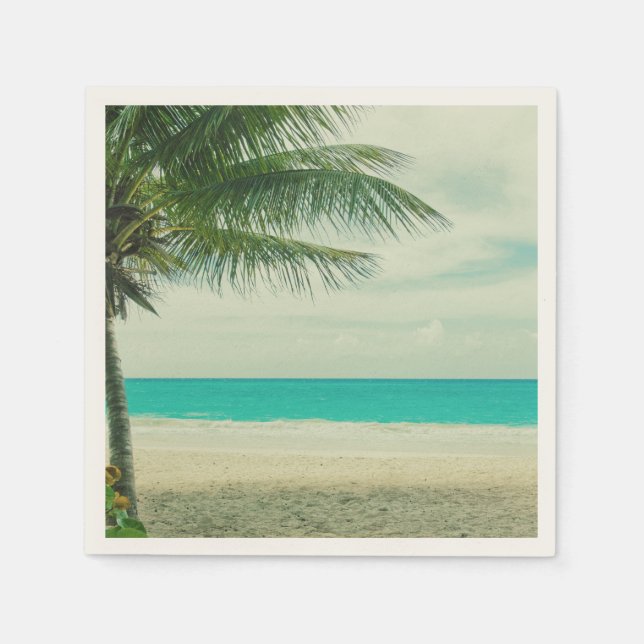 Retro Beach Theme Napkin (Front)