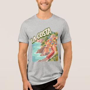 Retro Beach Vacation for men and women Tri-Blend Shirt
