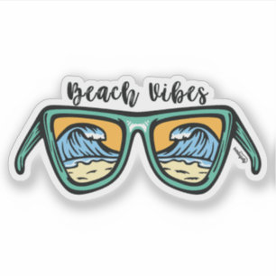 Retro Beach Vibes both sides artwork. T-Shirt