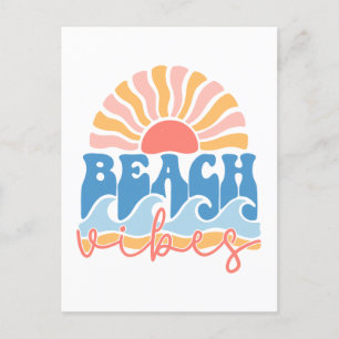 Retro Beach Vibes Postcard - "Beach Vibes"