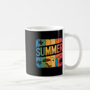 Retro Beach Wave Summertime Tropical Sunset Aesthe Coffee Mug